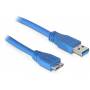 Delock - DeLOCK 83502 USB Kabel 5 m USB 3.2 Gen 1 (3.1 Gen 1) USB A Micro-USB B Blau (83502)