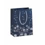 Sigel - Weihnachts-Geschenktte Silver Snowflakes, klein Geschenktasche mit Silberprgung, aus Edelkarton, 230 g/qm, - 3 St&