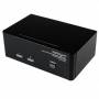 Startech - StarTech.com Dual DVI VGA 2 Port Monitor Audio Switch 2-fach KVM Umschalter USB2.0 1920x1200 - 2 x USB2.0 4 x DVI-I 4 x Klinke (