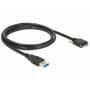 Delock - DeLOCK - USB-Kabel - 9-polig USB Typ A (M) - 10-polig Micro-USB Typ B (M) - 1,0m (USB / USB2.0 / USB3.0) - Schwarz (83597)