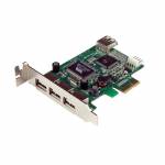 Startech - StarTech.com 4 Port PCI Express Low Profile High Speed USB Card