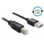 Delock - DELOCK Easy-USB-Kabel 2.0 A -> B 0.5m schwarz