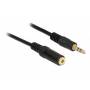 Delock - DeLOCK 3.5mm M-F, 2m 2m 3.5mm 3.5mm Black audio cable