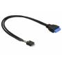  "Delock-DeLOCK - USB-Adapter - 19-polige USB3.0-Stiftleiste (W) - 8-poliger USB2.0-Header (M) - 60cm (USB/USB2.0) - Schwarz (83792)-Delock-Hardware/Electronic"