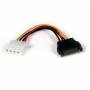 Startech - StarTech.com SATA auf 4-pin LP4 Molex Stromadapter - Netzteil - 15 PIN SATA Power (M) - interne Stromversorgung, 4-polig (W) - 1