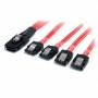 Startech - StarTech.com 串行 ATA SCSI SAS 电缆-SFF-8087 转 4x 带插片的 SATA-SATA/SAS 电缆-串行 ATA 150/ 300/ 600-4 通道-