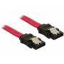 Delock - DELOCK SATA-Kabel SATA -> SATA St/St 0.50m rot Clips