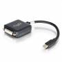 Cables To Go - C2G 20cm Mini DisplayPort to DVI Adapter - Thunderbolt to Single Link DVI-D Converter M/F - Black - DisplayPort-Kabel - Mini Dis