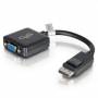 Cables To Go - C2G 20cm DisplayPort to VGA Adapter Converter - DP Male to VGA Female - Black - VGA-Adapter - DisplayPort (M) zu HD-15 (VGA) (W)