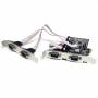 Startech - StarTech.com 4 端口 PCI Express RS232 串行接口卡带 16550 UART-串行适配器-PCIe-RS-232-4 端口