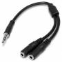 Startech - Startech 3.5mm Male To 2x 3.5mm Female Slim Stereo Splitter Cable