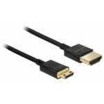 Delock - DeLOCK Slim Premium - Video-/Audio-/Netzwerkkabel - HDMI - 36 AWG - HDMI, 19-polig (M) - bis - Mini-HDMI, 19-polig (M) - 1,5m - 