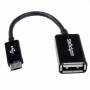Startech - Startech.com 5in Micro Usb To Usb Otg Host Adapter - Micro Usb Male To Usb A Female On-the-go Host Cable Adapter
