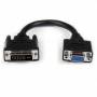 Startech - StarTech.com DVI auf VGA Adapter - St/Bu - VGA-Adapter - DVI-I (M) - HD-15 (W) - 20cm - Flgelschrauben - Schwarz (DVIVGAMF