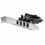 Startech - StarTech.com 4 Port PCI Express USB3.0 SuperSpeed Schnittstellenkarte mit UASP - SATA intern - USB-Adapter - PCIe - USB3.0 x 4 -