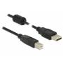 Delock - DeLOCK 2m, USB 2.0-A/USB 2.0-B 2m USB A USB B Male Male Black USB cable