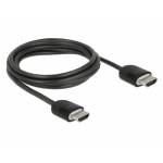 Delock - DeLOCK Premium - Premium Highspeed mit Ethernet HDMI mit Ethernetkabel - HDMI (M) bis HDMI (M) - 2,0m - dreifach abgeschirmtes T