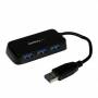Startech - Startech.com 4 Port Usb 3.0 Hub ? Built-in Cable ? Compact ? Superspeed ? Black ? Usb Splitter ? Usb Port Expander ? Usb 3 Hub
