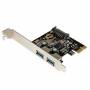 Startech - Startech.com 2 Port Pci Express Pcie Superspeed Usb 3.0 Controller Card With Sata Power Adapter