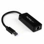 Startech - StarTech.com USB3.0 Gigabit Ethernet Lan Adapter mit USB Port - Schwarz - Netzwerkadapter - SuperSpeed USB3.0 - 10Mb LAN, 100Mb 