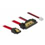 Delock - DeLOCK - SATA-Kabel - Serial ATA 150/300/600 - SATA, interne Stromversorgung, 2-polig (R) bis SATA Combo (R) gerade - 10 cm (852