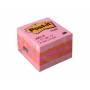 Post-it - Post-it Notes - Mini Cube - Pink Coral, Neon Orange, Neon Pink, Neon Orange - 400 Sheets - 51 Mm X 51 Mm