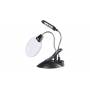 Wedo - Tischlupe Pocket mit LED-Licht, wei/schwarz Kunststofflinse: 47 x 52 mm, aufklappbare Linsenabdeckung, - 1 Stck (27
