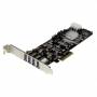 Startech - StarTech.com 4 Port Dual Bus PCI Express PCIe USB3.0 Card w - UASP & Power - USB-Adapter - PCIe - USB3.0 x 4 (PEXUSB3S42V)