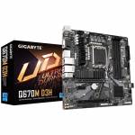 Gigabyte - MB GBT Intel 1700 Q670M D3H - Micro/ Mini/ Flex-ATX - USB 3.1 - 3.0 - USB 3.0 - PCI (Q670M D3H)