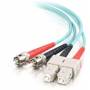 Cables To Go - C2G SC-ST 10Gb 50/125 OM3 Duplex Multimode PVC Fiber Optic Cable (LSZH) - Netzwerkkabel - ST multi-mode (M) bis SC multi-mode (M
