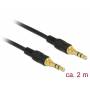 Delock - DeLOCK 85549 2m 3.5mm 3.5mm Black audio cable