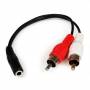Startech - StarTech.com 6in Stereo Audio Cable - 3.5mm Female to 2x RCA Male