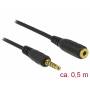 Delock - DeLOCK 85700 audio cable 0.5 m 3.5mm Black