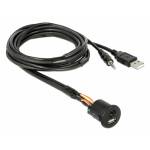 Delock - DeLOCK 85718 cable interface/gender adapter USB Type-A + 3.5 mm 4 pin Black