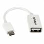 Startech - Startech 5-inch Micro Usb To Usb Male To Female Otg Host Adapter - White