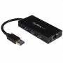 Startech - Startech.com Usb 3.0 Hub With Gigabit Ethernet Adapter ? 3 Port ? Nic ? Usb Network Adapter ? Usb Ethernet Dongle ? Usb Lan Adap