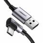Ugreen - Angled USB-C To USB-A Data Cable Black 1M