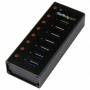 Startech - 7 Port Usb 3.0 Hub - Metal Enclosure - Desktop Or Wall Mountable - Usb 3 Hub - Usb Extender - Powered Usb 3.0 Hub - Usb Splitter
