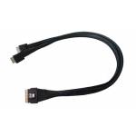 Highpoint - SFF-8654 > 2x SFF-8611 NVMe-Kabel 8654-8611-205 (schwarz, 50cm)