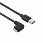 Startech - Startech.com 2m 6 Ft Slim Micro Usb 3.0 Cable M/m - Left-angle Micro-usb - Usb 3.0 A To Micro B - Angled Micro Usb - Usb 3.1 Gen