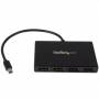 Startech - StarTech.com MST Hub Mini DisplayPort 到 4x DisplayPort-mDP 1，2 到 DP-视频分离器-4 x DisplayPort-台式机 (MSTMDP124)