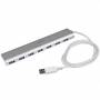Startech - StarTech.com 7 Port Compact USB3.0 Hub with Built-in Cable -Aluminum USB Hub - USB-Umschalter fr die gemeinsame Nutzung vo