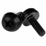Startech - StarTech.com M5 x 12mm - Mounting Screws for Server Racks - Schrauben-Kit - Schwarz (Packung mit 50) (CABSCREWSB)