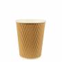 Papstar - PAPSTAR Papp-Trinkbecher pure Ripple Wall, 0,2 l aus gerillter Pappe mit PLA-Beschichtung, Durchmesser: 80 mm - 1 Stck (