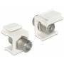Delock -Modularer Einschub (kopplung) -F-stecker (86300) - Keystone Delock F-Buchse wei
