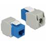 Delock Keystone Module -Modulare Eingabe -Rj-45 -Blau (86 - DELOCK Keystone RJ45 Cat6 Buchse (8P/8C) blau ungeschirmt