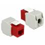 Delock Keystone Module -Modulare Eingabe -Rj-45 -Rot (863 - DeLOCK Keystone module - Modulare Eingabe - RJ-45 - Rot (86344)