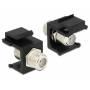 Delock -Modularer Einschub (kopplung) -F-stecker -Schwarz - DELOCK Keystone F-Buchse schwarz