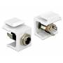 Delock - DeLOCK Keystone Modul - x DC 5,5 x 2,1 mm Buchse - 3 x Ltanschluss fr Kabel (1 x Spannung, 2 x Masse) (86355)