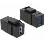Delock -Modularer Einschub (kopplung) -Usb3. 0 Type A -Sch - DELOCK Keystone USB3.0 A Buchse schwarz
